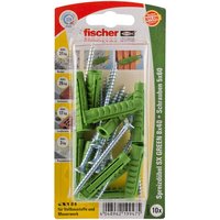 fischer 524823 - Kit di viti e tasselli a muro - Calcestruzzo aerato autoclavato - Mattone - Cemento