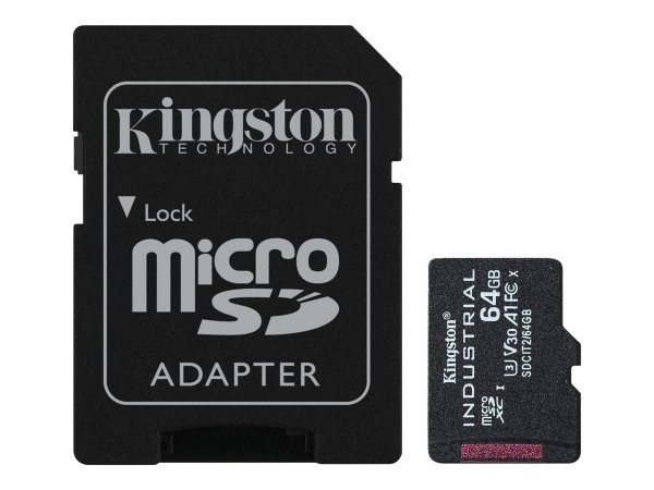 Kingston Industrial - 64 GB - MicroSDXC - Classe 10 - UHS-I - Class 3 (U3) - V30