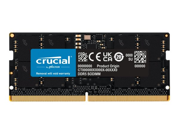 Crucial CT16G48C40S5 - 16 GB - 1 x 16 GB - DDR5 - 4800 MHz - 262-pin SO-DIMM