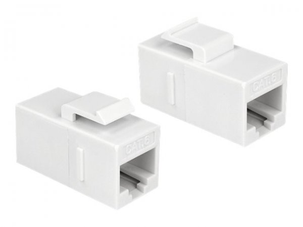 Delock 86379 - Ad angolo - Bianco - RJ-45 - RJ-45 - Femmina - Femmina