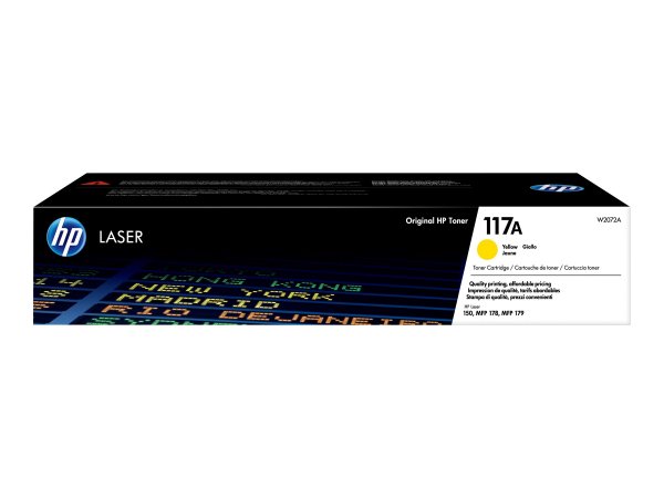 HP Cartuccia toner giallo per stampante laser originale 117A - 700 pagine - Giallo - 1 pz