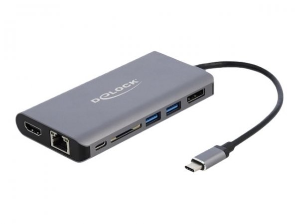 Delock 87683 - Cablato - USB 3.2 Gen 1 (3.1 Gen 1) Type-C - 10,100,1000 Mbit/s - Grigio - SD - SDHC