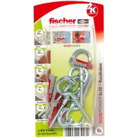 fischer DuoPower - Kit di gancio a vite e tasselli a muro - Calcestruzzo aerato autoclavato - Matton