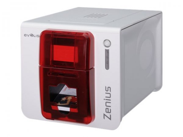 Evolis Zenius Expert - Trasferimento termico - Con cavo e senza cavo - Rosso