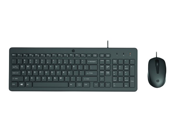 HP 150 - Tastatur-und-Maus-Set - USB - Tastiera - 1600 dpi