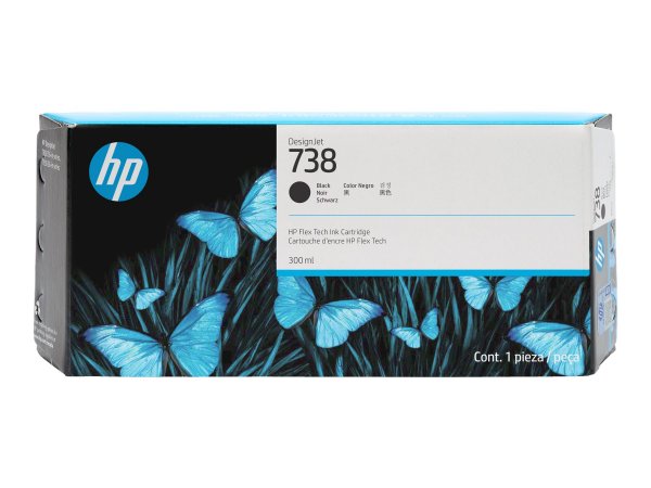 HP 738 300-ml Black DesignJet Ink - Cartuccia di inchiostro - Nero