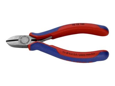 KNIPEX 76 12 125 - Diagonal-cutting pliers - Chromium-vanadium steel - Plastic - Blue/Red - 12.5 cm