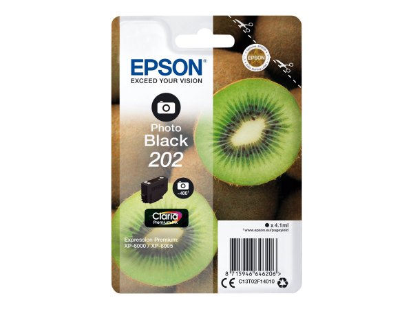 Epson Kiwi Singlepack Photo Black 202 Claria Premium Ink - Resa standard - Inchiostro colorato - 4,1