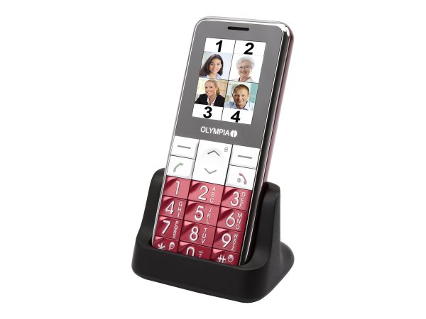 Olympia Viva Plus Komfort Dual SIM red - Mobiltelefon - 5,08 cm