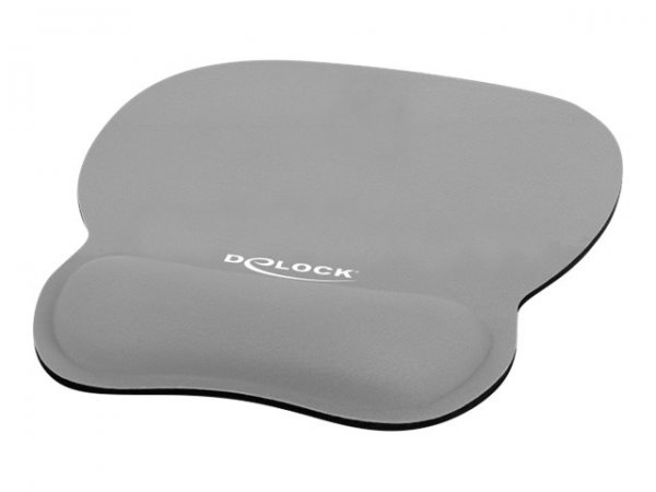 Delock Mouse pad ergonomico con poggiapolsi grigio 245 x 206 mm - Grigio - Monocromatico - Riposo de