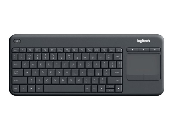 Logitech K400 Plus Tv - Mini - Wireless - RF Wireless - QWERTY - Nero