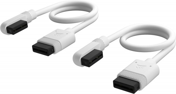 Corsair iCUE LINK Slim Cables 2 cavi dritti/sottili da 200 mm, 90° colore: Bianco