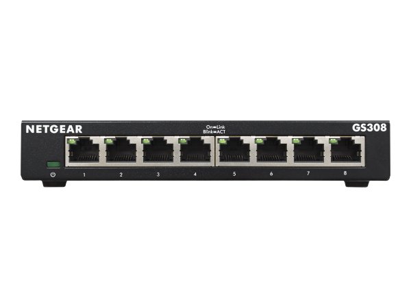 Netgear GS308-300PES - Non gestito - L2 - Gigabit Ethernet (10/100/1000) - Montabile a parete