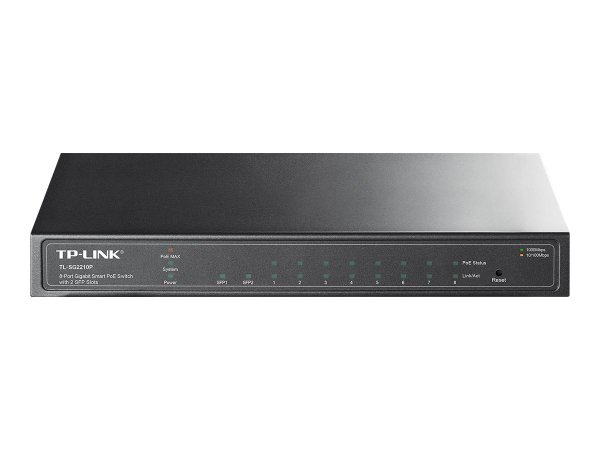 TP-LINK TL-SG2210P 8-Port Gigabit Smart PoE Switch with 2 SFP Slots