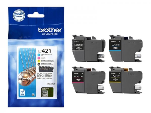 Brother LC-421VAL - Resa standard - 200 pagine - 200 pagine - 4 pz - Confezione multipla