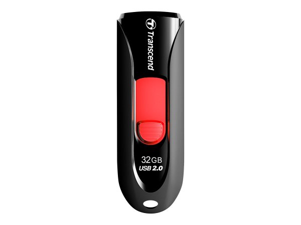 Transcend JetFlash 590 32GB - 32 GB - USB tipo A - 2.0 - Lamina di scorrimento - 4,9 g - Nero