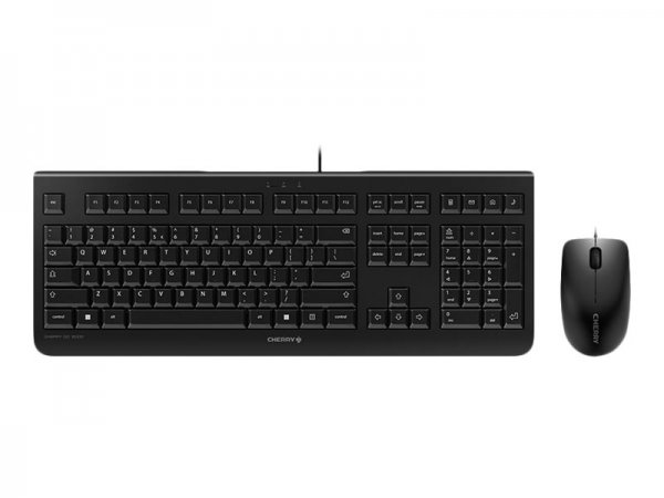 Cherry DC 2000 - Tastiera - 1200 dpi Ottico - 3 tasti QWERTY - Nero