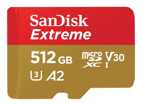 SanDisk Extreme - 512 GB - MicroSDHC - Classe 10 - UHS-I - 190 MB/s - 130 MB/s