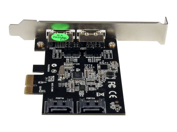 StarTech.com Scheda controller PCI Express SATA 6 Gbps eSATA 2 porte - Scheda PCIe SATA III a due po