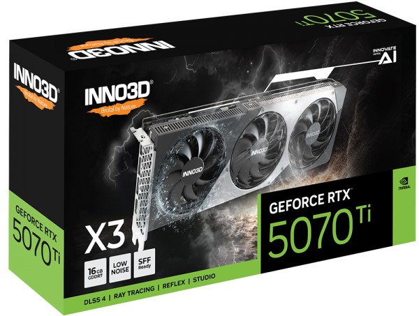 Inno3D RTX5070TI X3 16GB GDDR7 HDMI 3xDP - 16384 MB - 256 Bit