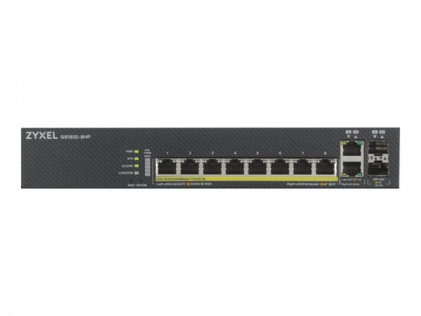 ZyXEL GS1920-8HPV2 - Gestito - Gigabit Ethernet (10/100/1000) - Supporto Power over Ethernet (PoE) -