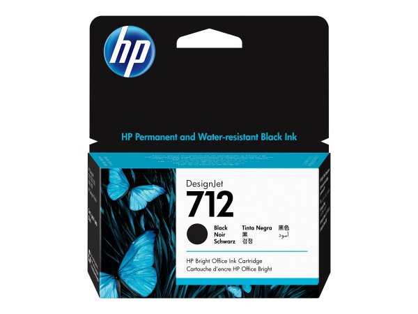 HP Cartuccia di inchiostro nero originale DesignJet 712 da 38 ml - Resa standard - Nero - Inchiostro