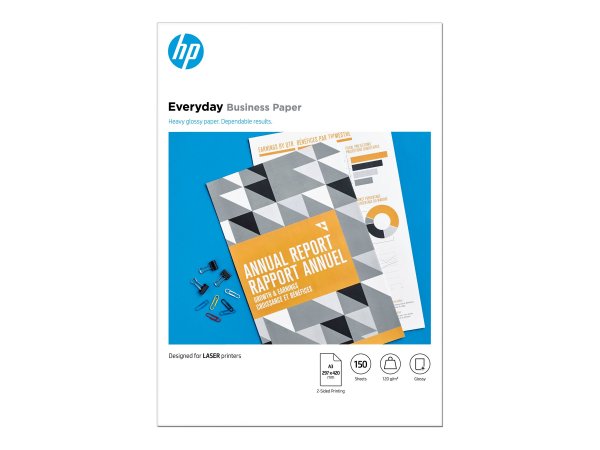 HP Carta lucida Everyday Business - 120 g/m2 - A3 (297 x 420 mm) - 150 fogli - Stampa laser - A3 (29