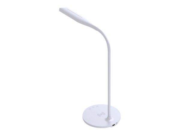 InLine LED OFFICE Light,Qi-Charger - caricabatterie smartphone wireless - bianco