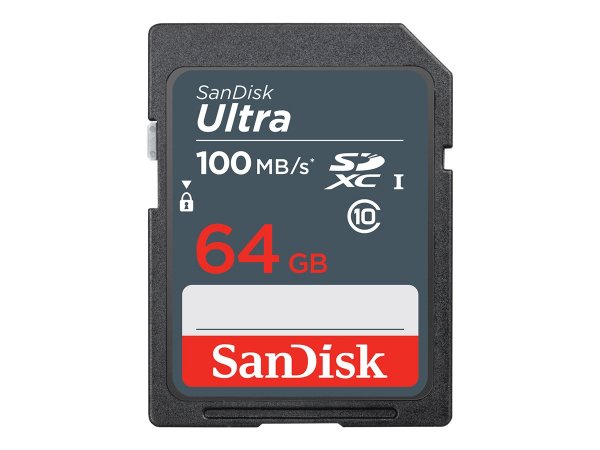 SanDisk Ultra - 64 GB - SDXC - Classe 10 - UHS-I - 100 MB/s - Class 1 (U1)