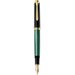 Pelikan M800 - Nero - Oro - Verde - Sistema di riempimento integrato - Oro - Pennino per corsivo - O