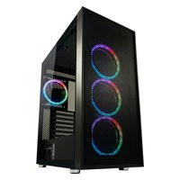 LC-Power Gehäuse Gaming 802B-ON Black Wandererd_X RGB black retail - PS/2 - Argento