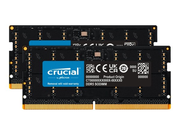 Crucial CT2K32G48C40S5 - 64 GB - 2 x 32 GB - DDR5 - 4800 MHz - 262-pin SO-DIMM