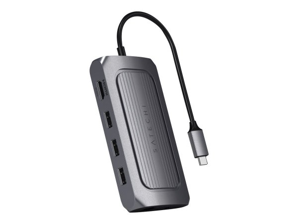 Satechi ST-U4MA3M - USB tipo-C - 100 W - 1000 Mbit/s - Grigio - MicroSD (TransFlash) - SD - 60 Hz