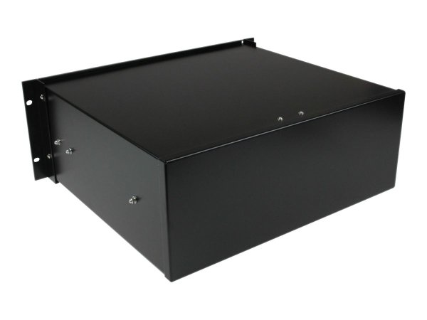 StarTech.com Cassetto archiviazione in acciaio 4U colore nero per rack 19'' e armadi - Mensola per s