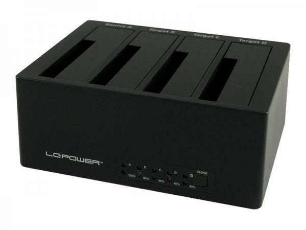 LC-Power LC-DOCK-U3-4B - HDD - SSD - SATA - 2.5,3.5" - USB 3.2 Gen 1 (3.1 Gen 1) Type-A - 5 Gbit/s -