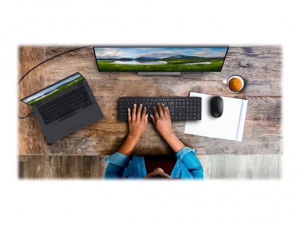 Dell KM5221W - Full-size (100%) - RF Wireless - QWERTY - Nero - Mouse incluso