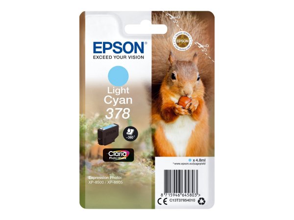 Epson Squirrel Singlepack Light Cyan 378 Claria Photo HD Ink - Resa standard - Inchiostro a base di