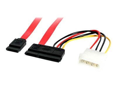 StarTech.com SATA18POW - 0,457 m - SATA III - SATA 7-pin + Molex (4-pin) - Rosso - Dritto - Dritto