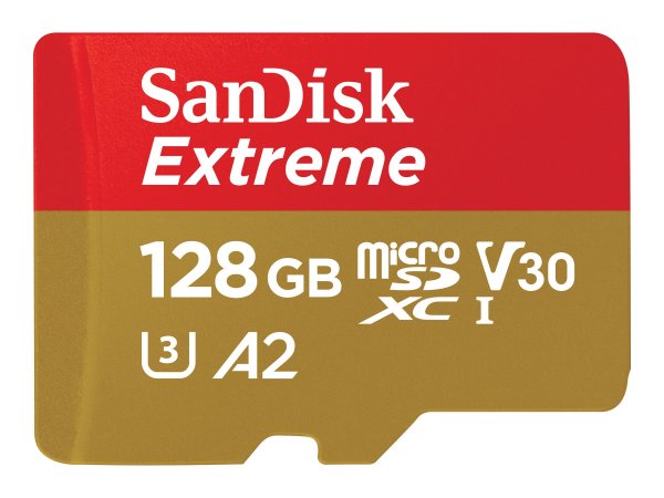 SanDisk Extreme - 128 GB - MicroSDXC - 160 MB/s - 90 MB/s - Class 3 (U3) - V30