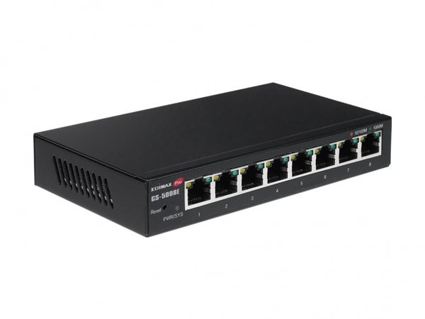 Edimax GS-5008E - Gestito - Gigabit Ethernet (10/100/1000) - Montabile a parete