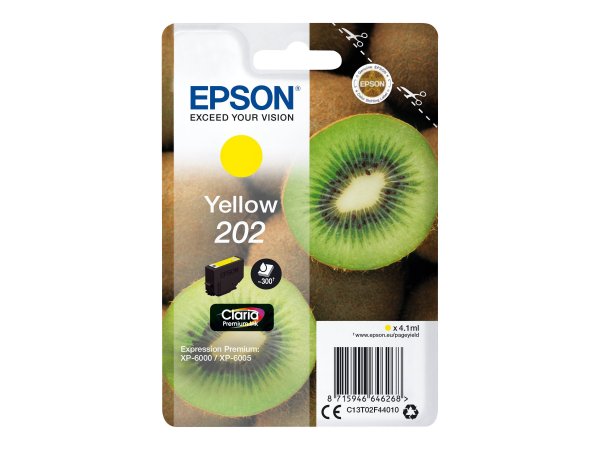 Epson Kiwi Singlepack Yellow 202 Claria Premium Ink - Resa standard - Inchiostro a base di pigmento