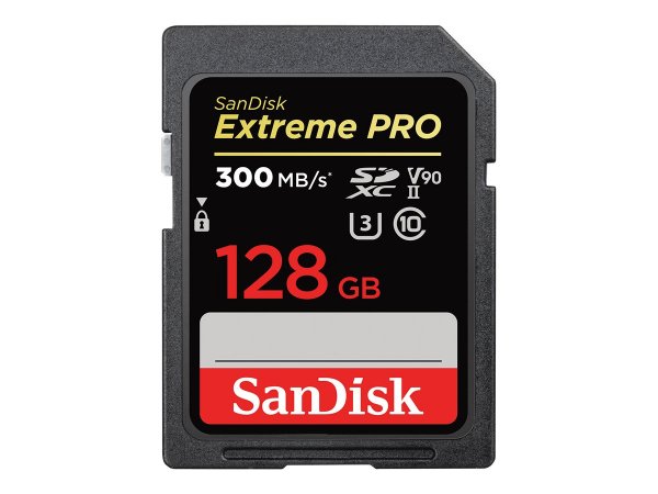 SanDisk Extreme PRO - 128 GB - SDXC - Classe 10 - UHS-II - 300 MB/s - 260 MB/s