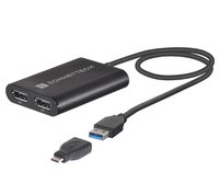 Sonnet USB3-DDP4K - USB tipo A - 2 x DisplayPort - Maschio - Femmina - Dritto - Dritto