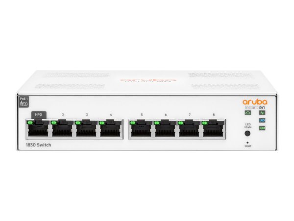 HPE Instant On 1830 8G - Gestito - L2 - Gigabit Ethernet (10/100/1000) - Full duplex - Montaggio rac