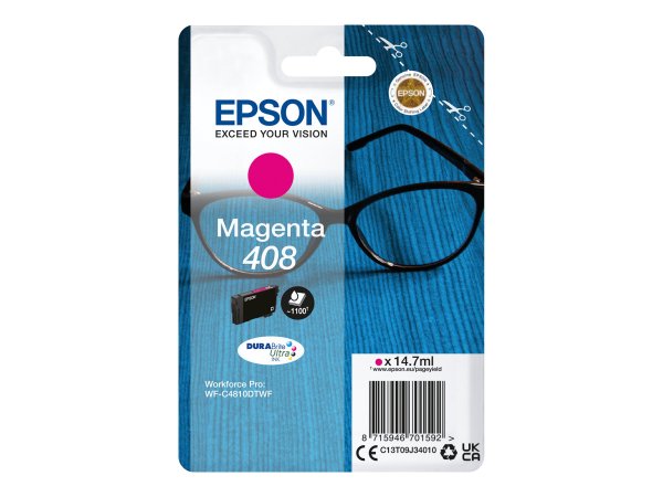 Epson Singlepack Magenta 408 DURABrite Ultra Ink - Resa standard - Inchiostro a base di pigmento - 1