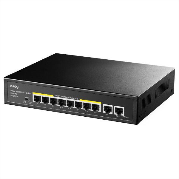 CUDY GS1010PE - Gigabit Ethernet (10/100/1000) - Supporto Power over Ethernet (PoE) - Montaggio rack