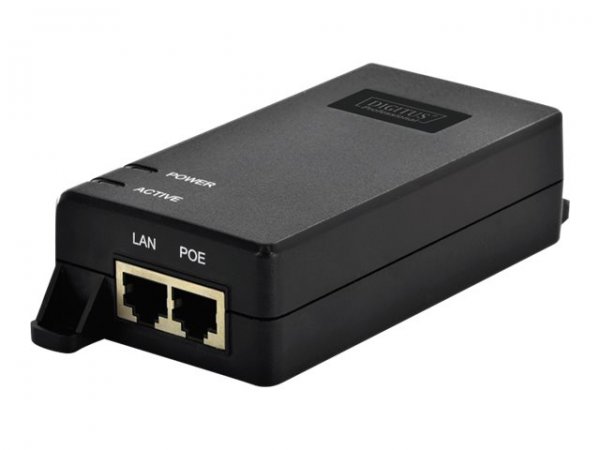 DIGITUS Iniettore Gigabit Ethernet PoE+ - 802.3at - 30 W - Gigabit Ethernet - 10,100,1000 Mbit/s - I