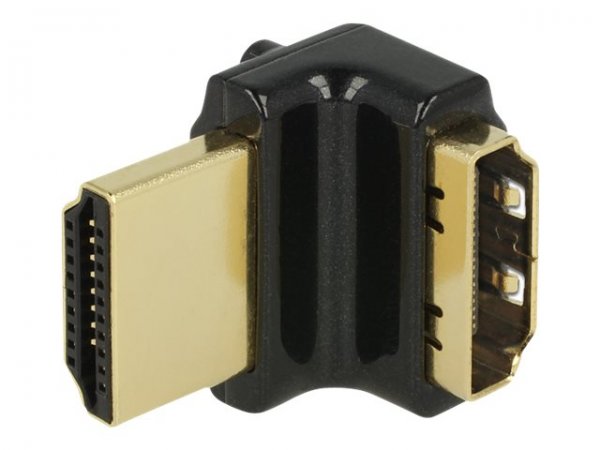 Delock HDMI-A/HDMI-A - F/M - 90° - HDMI - HDMI - Femmina - Maschio - Oro - 3840 x 2160 Pixel