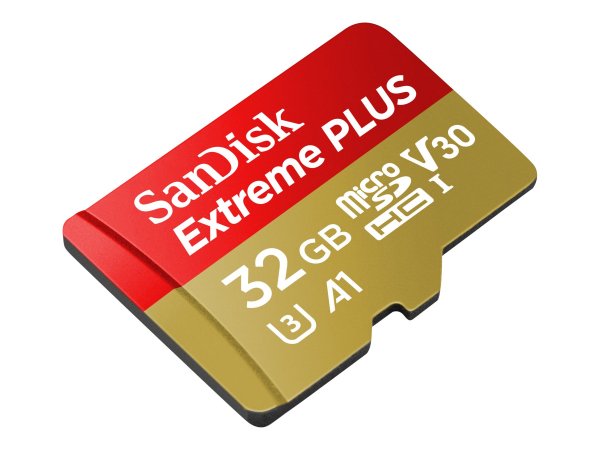 SanDisk Extreme Plus - 32 GB - MicroSDHC - UHS-I - 100 MB/s - 90 MB/s - Resistente agli urti - A pro