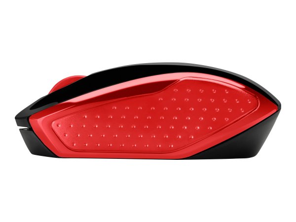 HP Wireless Mouse 200 (Empress Red) - Ambidestro - Ottico - RF Wireless - 1000 DPI - Nero - Rosso